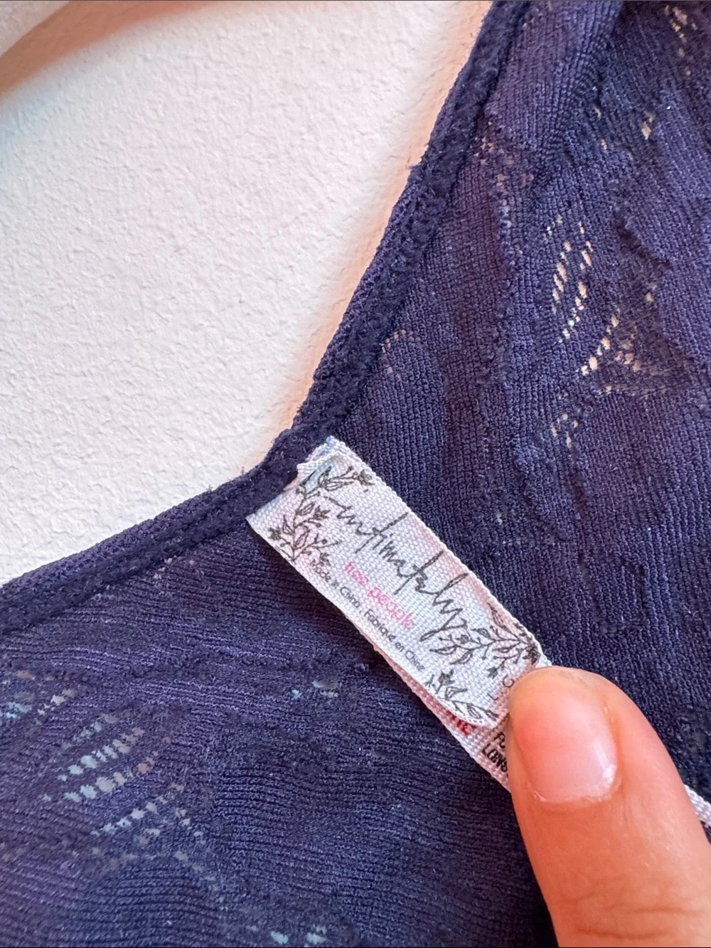Lace Racerback Bralette in Navy - Soft Stretch Comfort